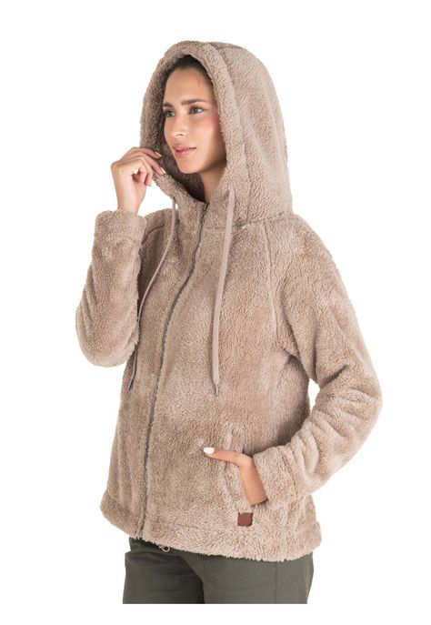 Polerón Fleece Taupe Mujer Panama Jack-2