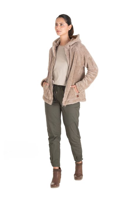 Polerón Fleece Taupe Mujer Panama Jack-3