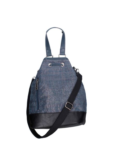 Cartera Hobo Azul Pollini-2