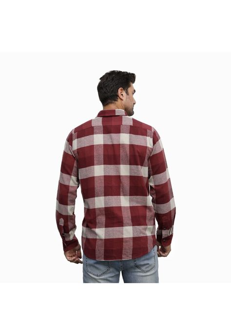 Camisa Hombre burdeo Panama Jack-3