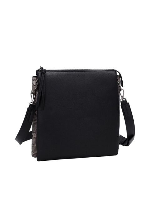 Cartera Animal Print Negro Pollini-1