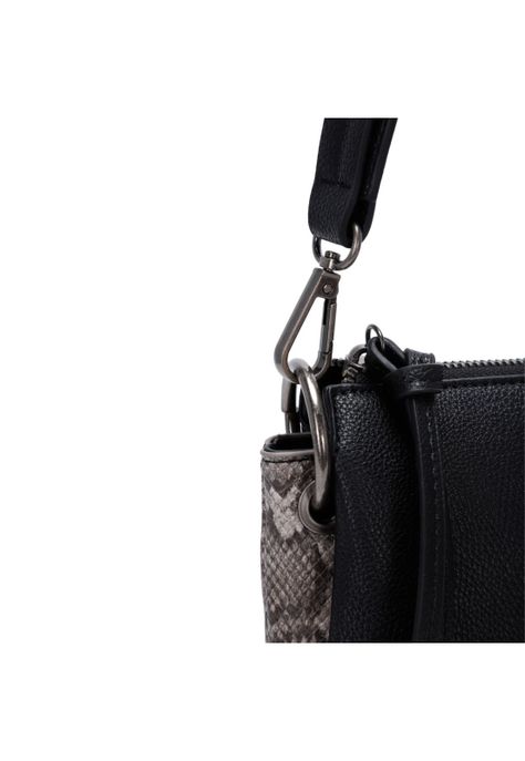 Cartera Animal Print Negro Pollini-5