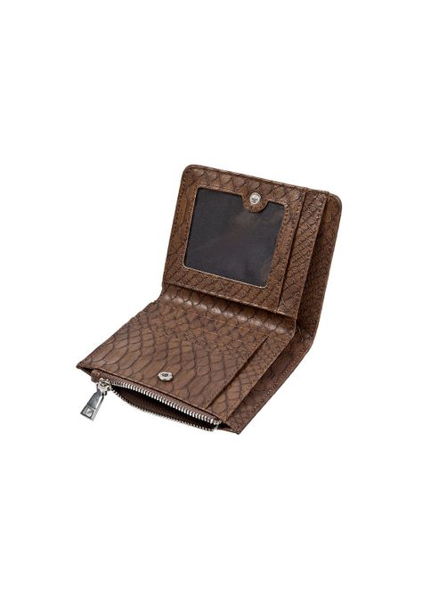 Billetera Mujer Chocolate Pollini-2