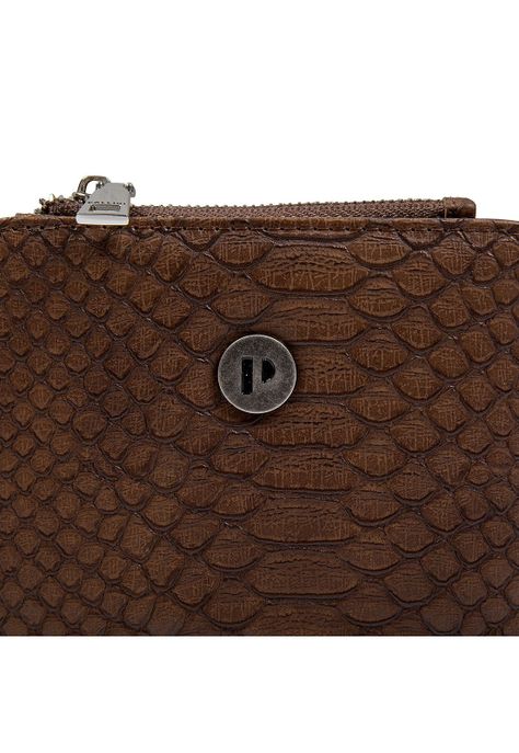 Billetera Mujer Chocolate Pollini-5
