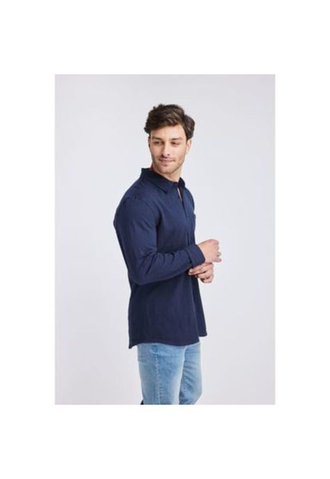 Camisa Hombre Azul Panama Jack-3