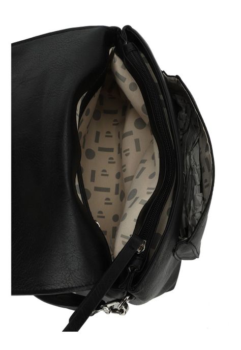 Cartera Bandolera Negro Pollini-4