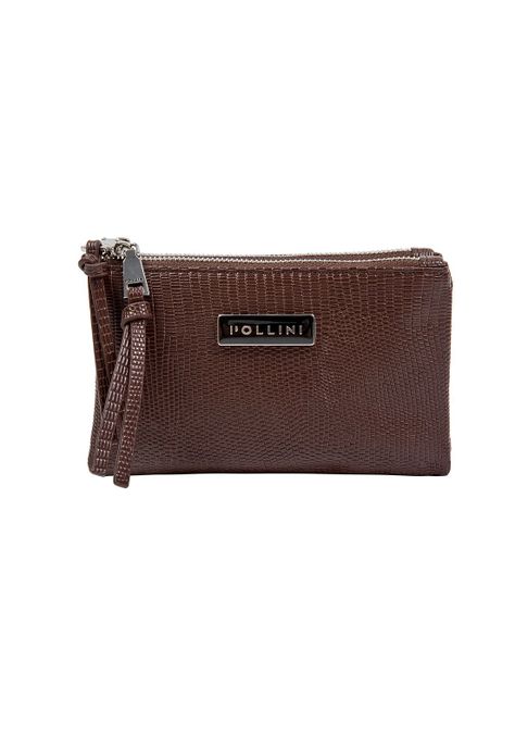 Billetera Mujer Chocolate Pollini-0