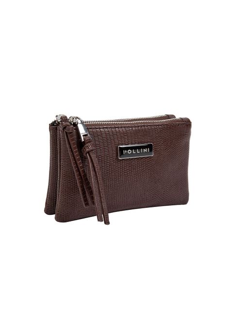 Billetera Mujer Chocolate Pollini-3