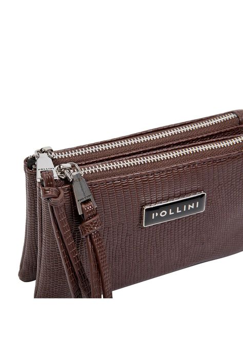 Billetera Mujer Chocolate Pollini-4