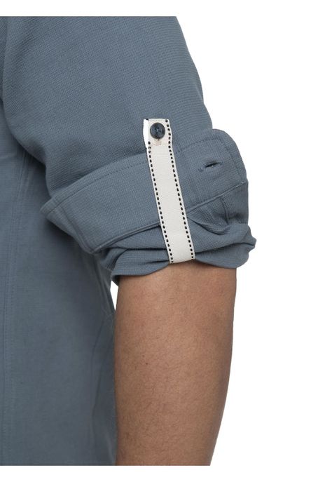 Camisa Hombre Azul Panama Jack-5
