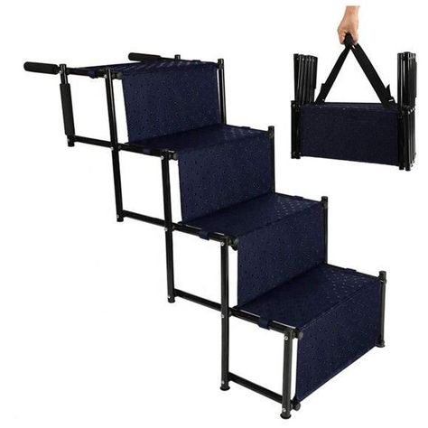 Rampa plegable para perros 4 peldaños-0