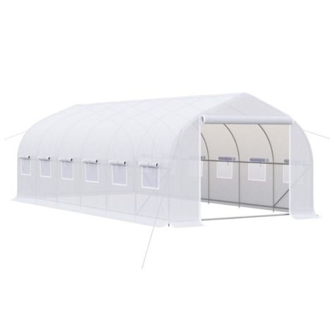 Invernadero Tunel 18 m2 6x3x2m Blanco-0