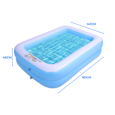 Piscina Inflable Rectangular Grande 181x141cm-1