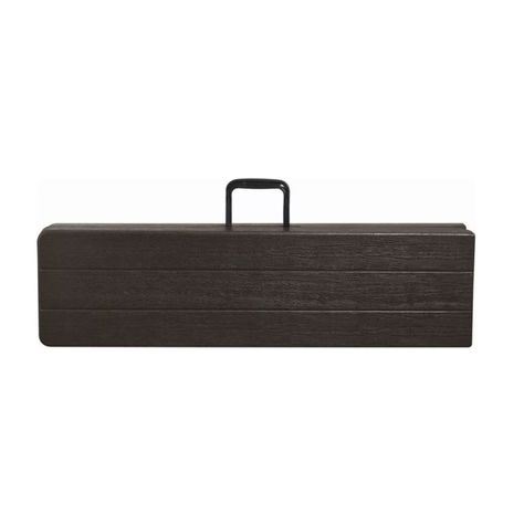 Banco Plegable tipo Gris Simil Madera 180x30x43cm-2