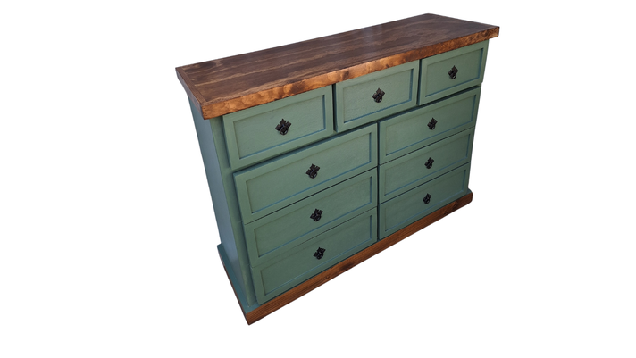 Comoda Rustica Bicolor Verde 120-3