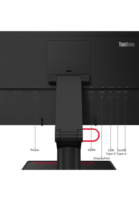 Monitor ThinkVision T24t-20 USB-C + HDMI Touch 24''-4
