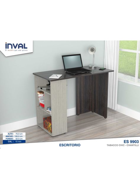 Escritorio 75cm x 100cm x 50cm TabacoChic Chantilly-4