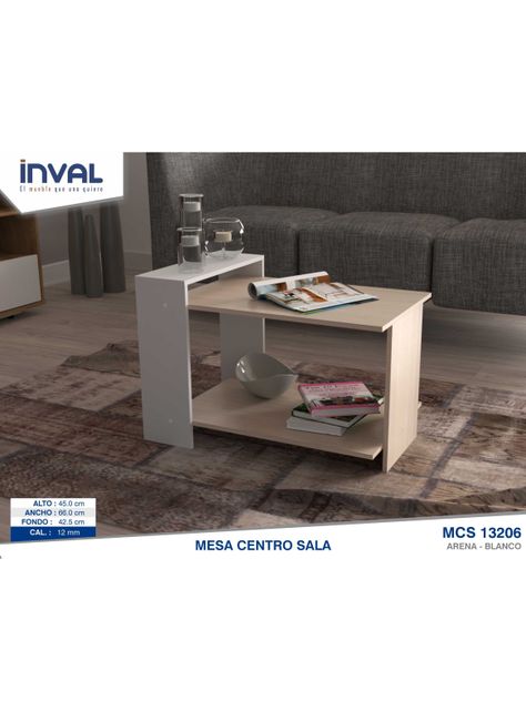 Mesa de Centro Arena-Blanco 45 cm x 66 cm x 62 cm MCS13206-3
