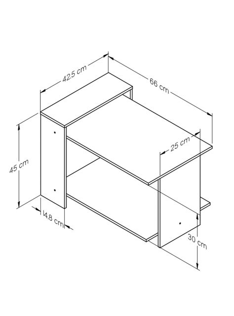 Mesa de Centro Arena-Blanco 45 cm x 66 cm x 62 cm MCS13206-6