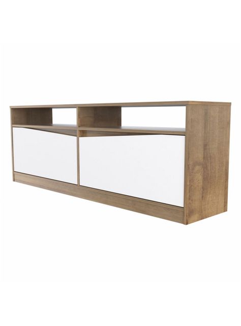 Rack de TV hasta 60"  56,5 x 160 x 36 cm cm Amaretto/Blanco-3