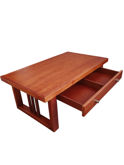 Mesa de centro de 1.0 mt, modelo Caburgua, color Caramela.-0