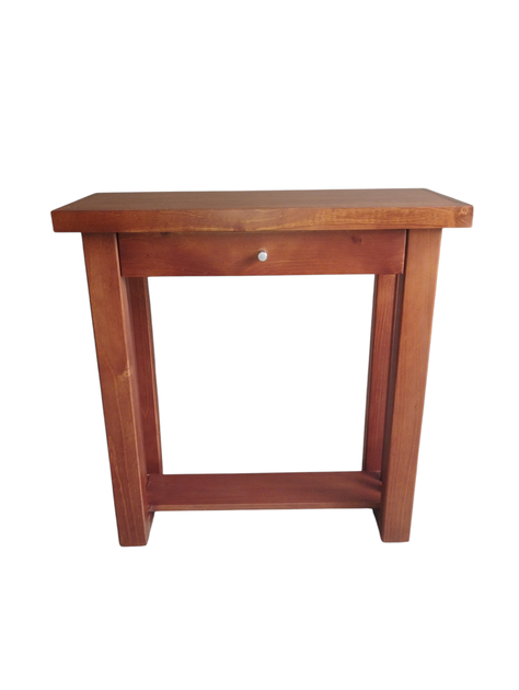 Mesa arrimo de 80 cms, Modelo Caburgua, color Nogal.-1