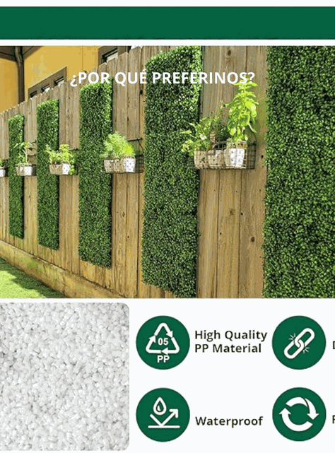 Pack 5 Palmetas artificial trebol vertical de 60x40cm - Envío Gratis-3