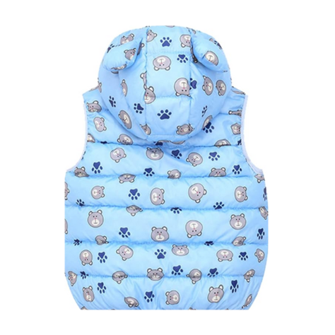 Parka Con Capucha Sin Mangas Niño Oso Azul Claro Jump Kids-1