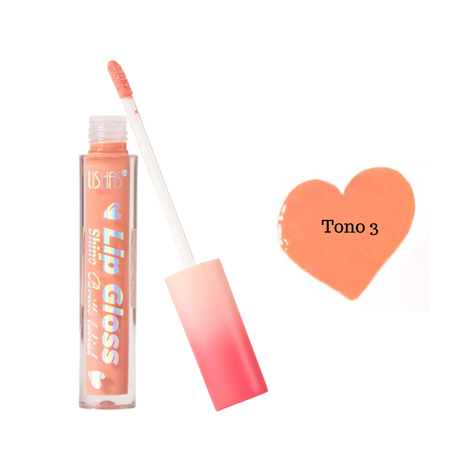 Brillo de Labios Shine Ushas Tonos Nude 4ml T03-0