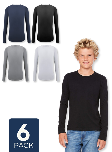 Pack 6 Camisetas Poleras Polar Niño Primera Capa-0