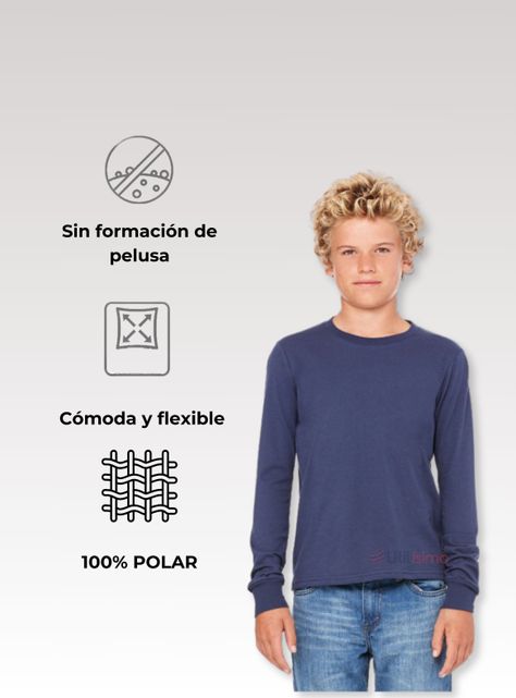 Pack 6 Camisetas Poleras Polar Niño Primera Capa-3