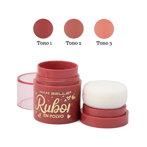 Rubor en Polvo Con Esponja Max Belle T03-2
