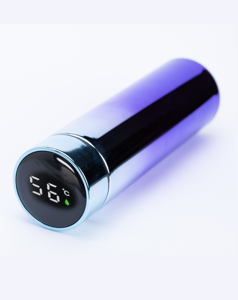 Termo Inteligente Vaso Digital Táctil Taza Led Smart Cup Plata Morado-0