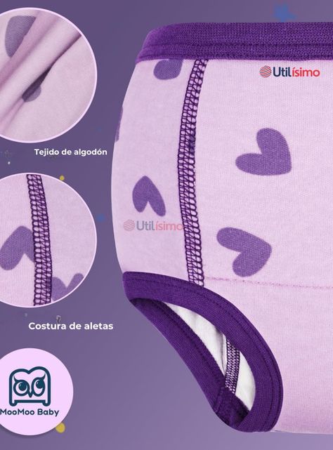 Pack 12 Calzón Pantys Niña Entrenamiento Algodón Absorbente Transpirable Cintura Elástica-7