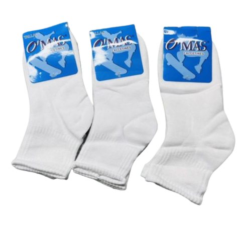 Pack 5 Calcetines de Niño Con Malla Color Blanco OMAS-2