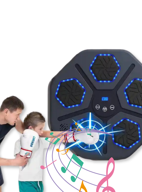 Máquina Boxeo Musical Entrenamiento Bluetooth Con Guantes-1