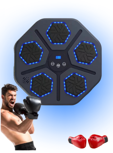 Máquina Boxeo Musical Entrenamiento Bluetooth Con Guantes-2