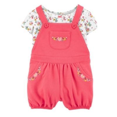 Set 2 Piezas Jardinera y Polera para Bebé Niña-0
