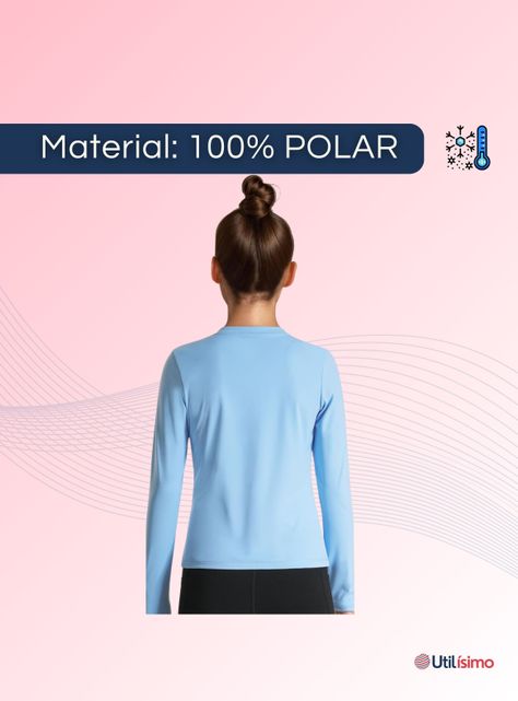 Pack 3 Camisetas Polar Niña Primera Capa Cuello Redondo-3
