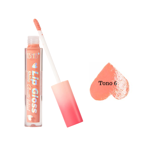 Brillo de Labios Shine Ushas Tonos Nude 4ml T06-0