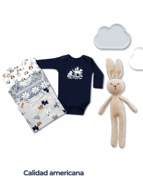Pack 4 Bodys Bebé Niño Manga Larga 100% Algodón Little Adventurers-5
