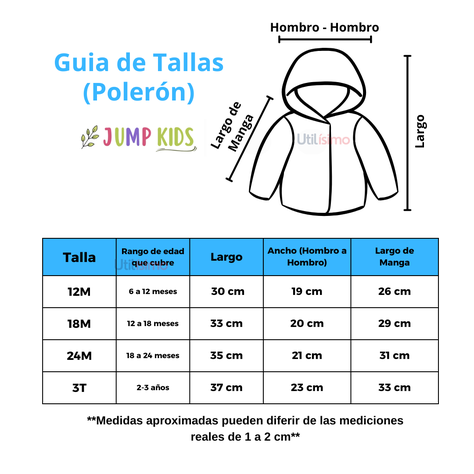 Polerón Forrado Polar Con Capucha, Orejas, Bolso Niña Blanco Jump Kids-1