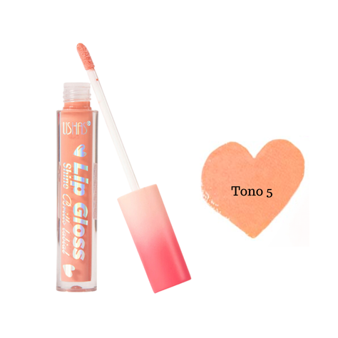 Brillo de Labios Shine Ushas Tonos Nude 4ml T05-0