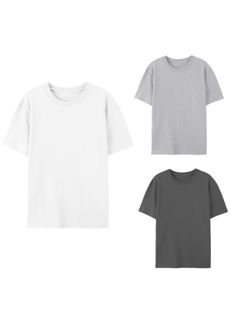 Pack 3 Poleras Camiseta Manga Corta Algodón Niño Colores variados-3