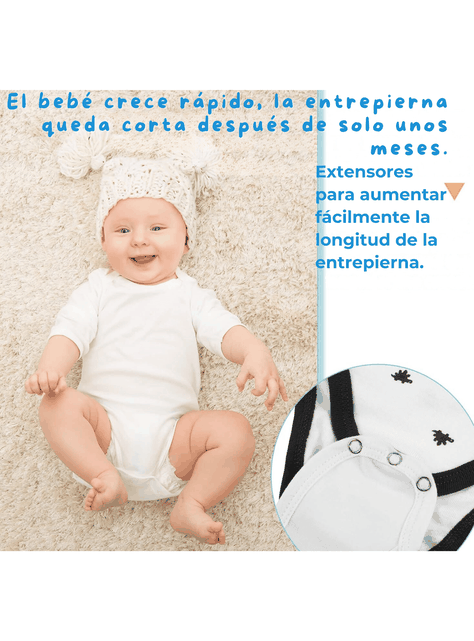 Pack 5 Unidades Extensor Body Bebé +Pack 5 Bodys Algodón Niña Sin Mangas Verde Mariposas-6