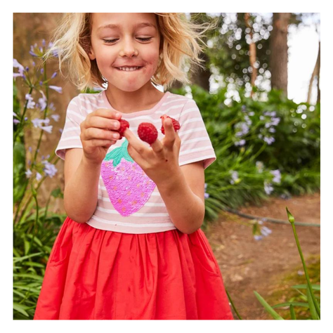 Vestido Manga Corta Niña Falda Frutilla Jump Kids-4
