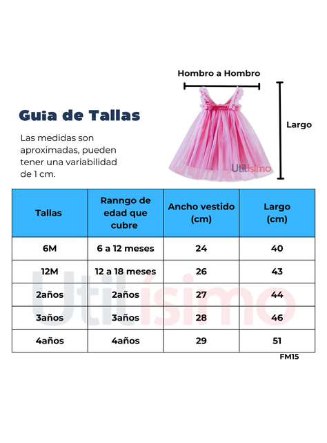 Vestido Tutú para niña 6 Meses a 4 Años Hadas Mágicas-2