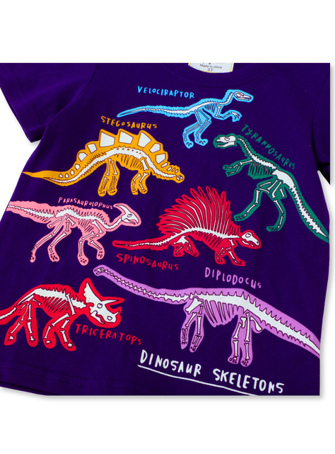 POLERA NIÑO ALGODÓN MANGA CORTA JUMP KIDS DINOSAURIOS-3