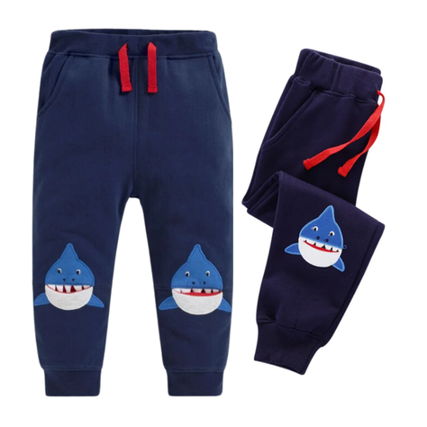 Pantalon Buzo Niño 100% Algodón Tiburones Jump Kids-0