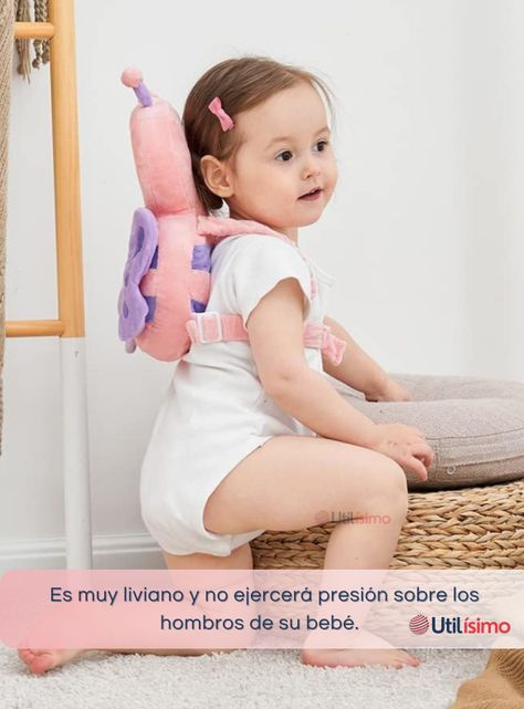 Mochila Protectora Cabeza Bebé Niña Antigolpes Almohadilla Ajustable Surtido-4